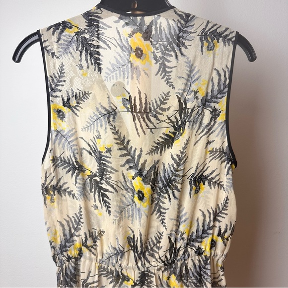 ANTHROPOLOGIE Lil Tassel Fronds 100% Silk, Lace & Ruffle Sheer Floral Dress Sz 4 - Picture 12 of 14